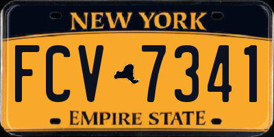 NY license plate FCV7341