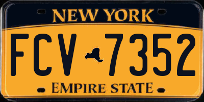 NY license plate FCV7352