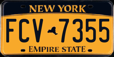 NY license plate FCV7355