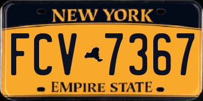 NY license plate FCV7367