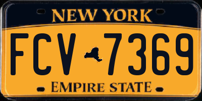 NY license plate FCV7369