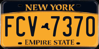 NY license plate FCV7370