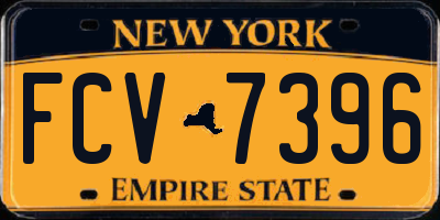 NY license plate FCV7396