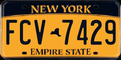 NY license plate FCV7429
