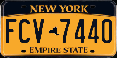 NY license plate FCV7440