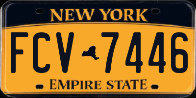 NY license plate FCV7446