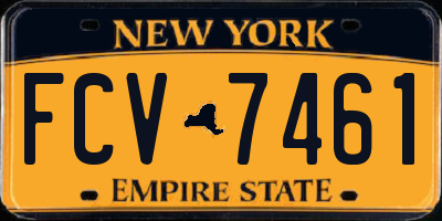 NY license plate FCV7461