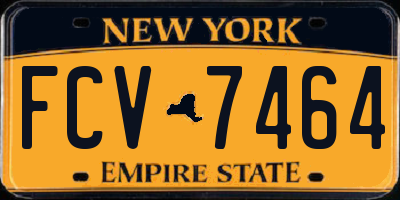 NY license plate FCV7464