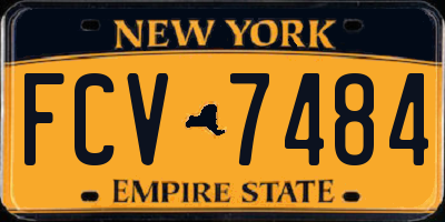 NY license plate FCV7484