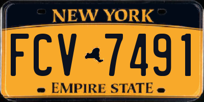 NY license plate FCV7491