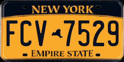 NY license plate FCV7529