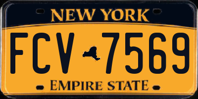 NY license plate FCV7569