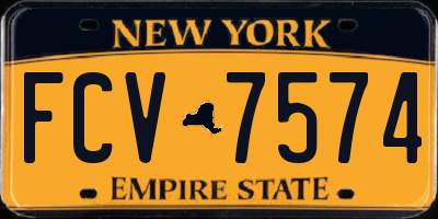 NY license plate FCV7574