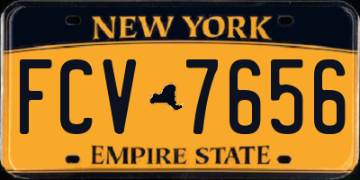 NY license plate FCV7656
