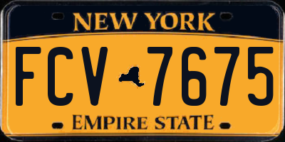 NY license plate FCV7675