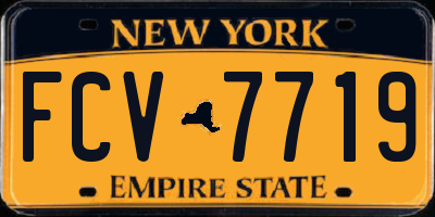 NY license plate FCV7719