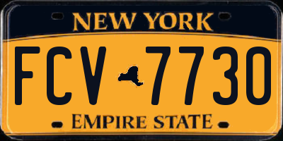 NY license plate FCV7730