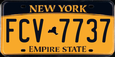 NY license plate FCV7737