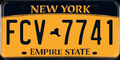 NY license plate FCV7741