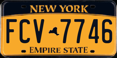 NY license plate FCV7746