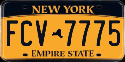 NY license plate FCV7775