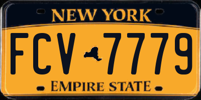 NY license plate FCV7779