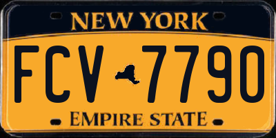 NY license plate FCV7790