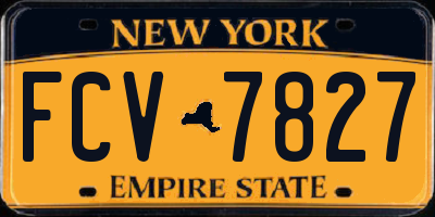 NY license plate FCV7827