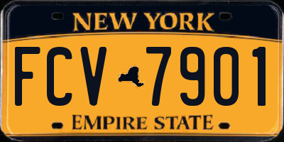 NY license plate FCV7901