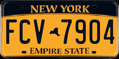 NY license plate FCV7904