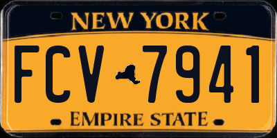 NY license plate FCV7941