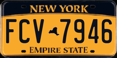 NY license plate FCV7946