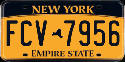 NY license plate FCV7956