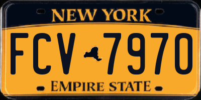 NY license plate FCV7970