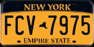 NY license plate FCV7975