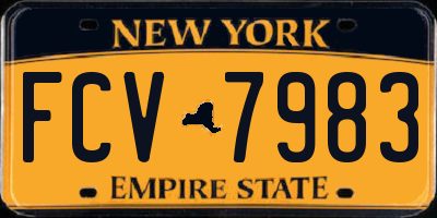 NY license plate FCV7983