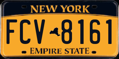 NY license plate FCV8161