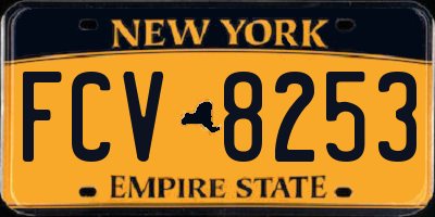 NY license plate FCV8253
