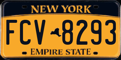 NY license plate FCV8293
