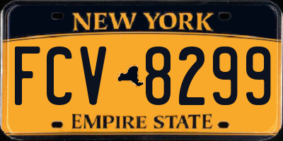 NY license plate FCV8299