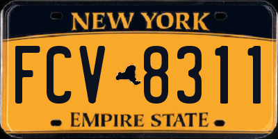 NY license plate FCV8311