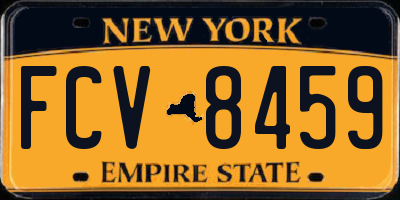 NY license plate FCV8459