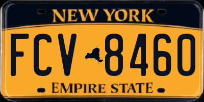 NY license plate FCV8460