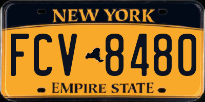NY license plate FCV8480