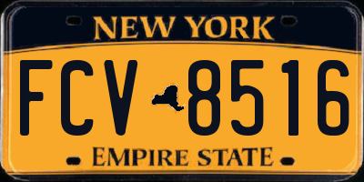 NY license plate FCV8516