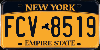 NY license plate FCV8519