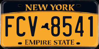 NY license plate FCV8541