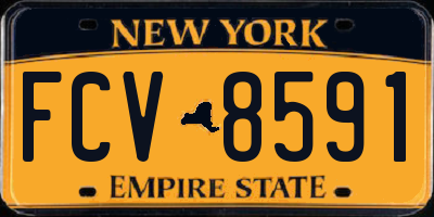NY license plate FCV8591
