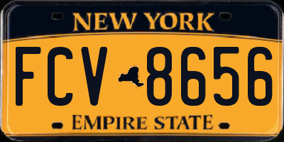 NY license plate FCV8656