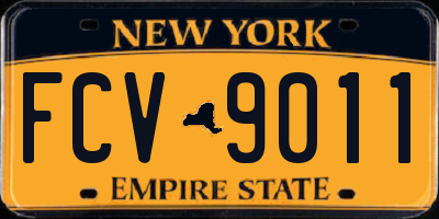 NY license plate FCV9011
